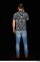  Orest blue jeans blue shirt brown shoes calling casual dressed standing whole body 0005.jpg